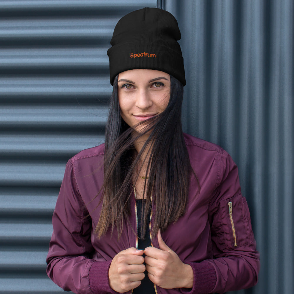 SPECTRUM -EMBROIDED BEANIE (ORANGE)