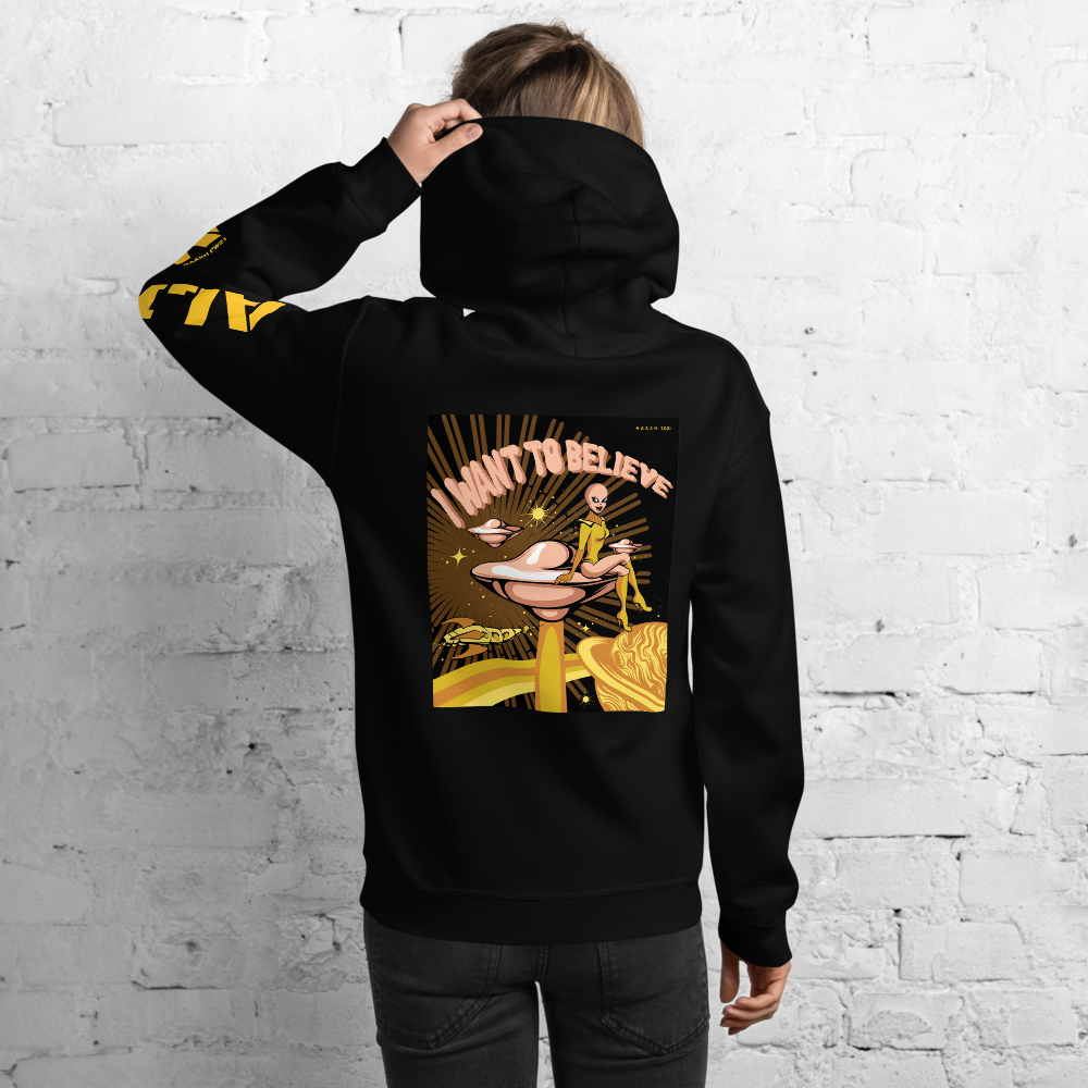 FW21- ALIEN HOODIE (BLACK)