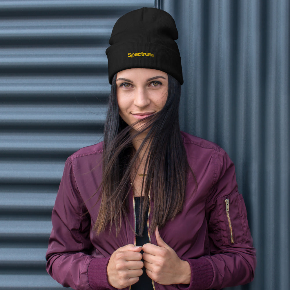 SPECTRUM -EMBROIDED BEANIE (YELLOW)